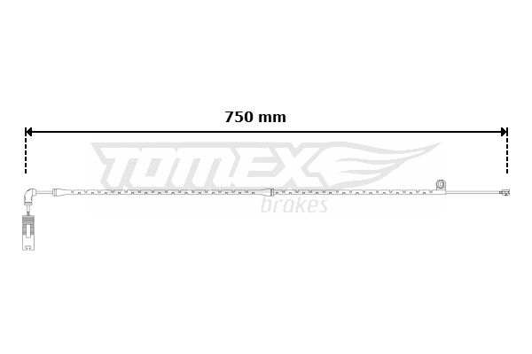 TOMEX BRAKES įspėjimo kontaktas, stabdžių trinkelių susidėvėjim TX 30-59